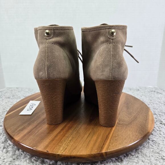 Michael Kors Rory Tan Suede Casual Lifestyle Daily Wedge Bootie Womens 10 M - Picture 3 of 13